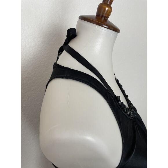 Club Monaco Tank Top Jeweled Ribbon Tie Racerback - Picture 6 of 8